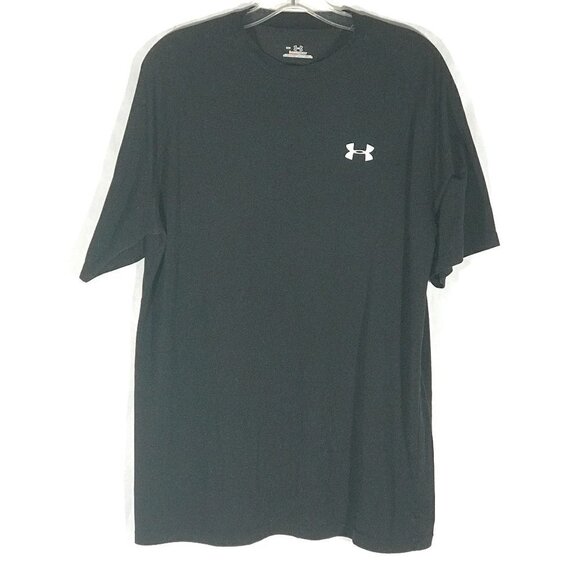 UNDER ARMOUR Men Medium Black Workout Athletic Tee Short Sleeve T Shirt - Picture 1 of 8